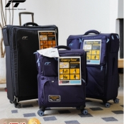 英国IT行李箱拉杆旅行箱超轻连体多功能口袋登机箱超大容 量软布箱